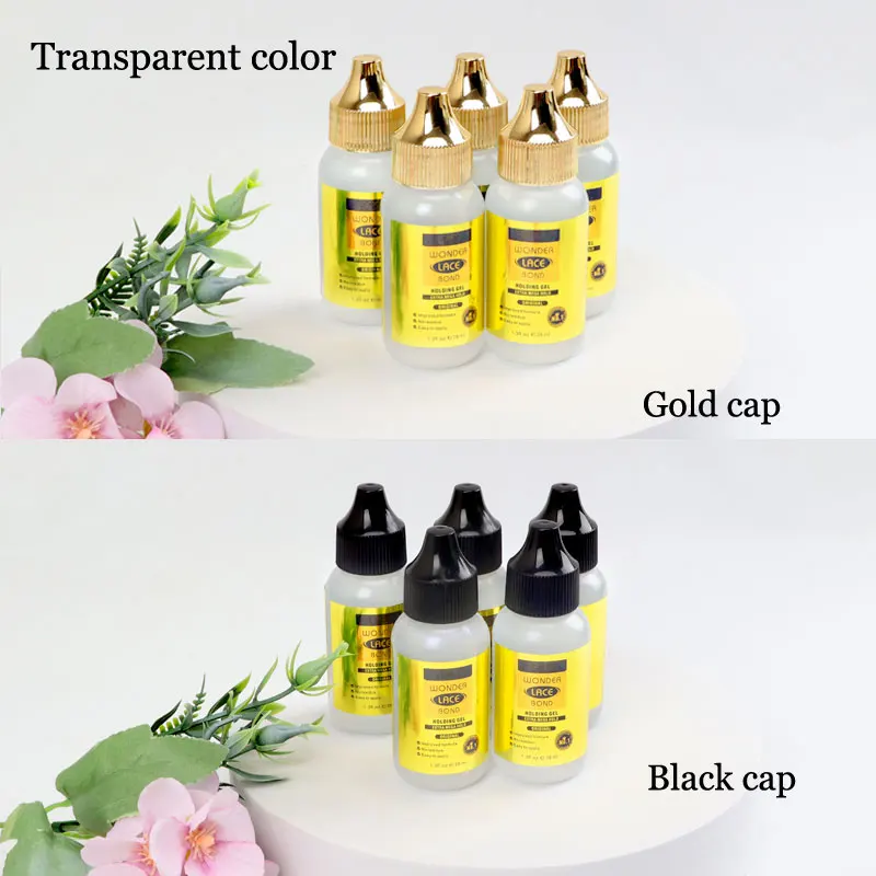 Clear Wig Glue Lace Glue No Residue 2Pcs Strong Hold Lace Wig Glue Quick Dry Adhesives Gel Para Cabello Easy To Use Hair Glue