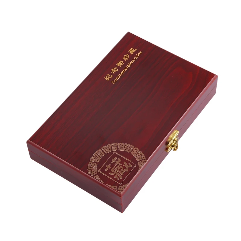 100 Pcs Wood Coin Protection Display Box Storage Case Holder Round Box Commemorative Collection Box