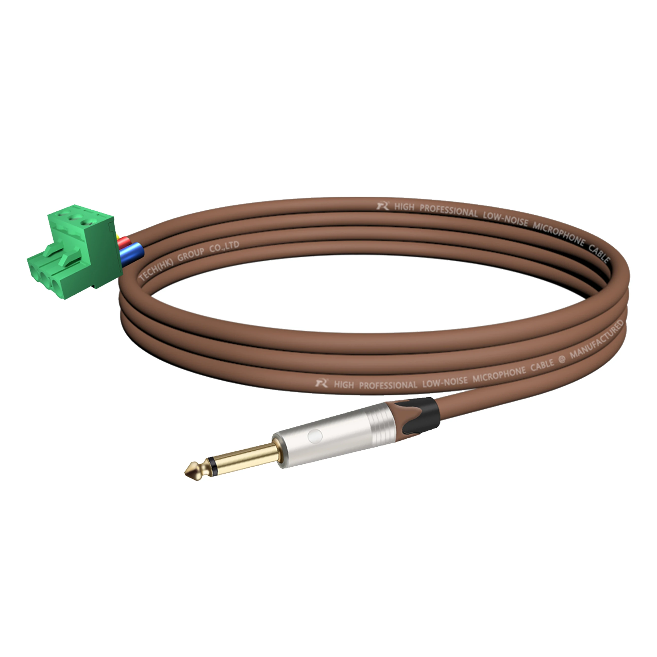 Vergoldete/vernickelte Kontakte, 1/4 Zoll (6,35/6,5 mm) Mono-TS-Audio-Klinkenstecker auf 3-polige Schraubklemme, Mikrofon-Balun, lötfreier Konverter – Detail 13