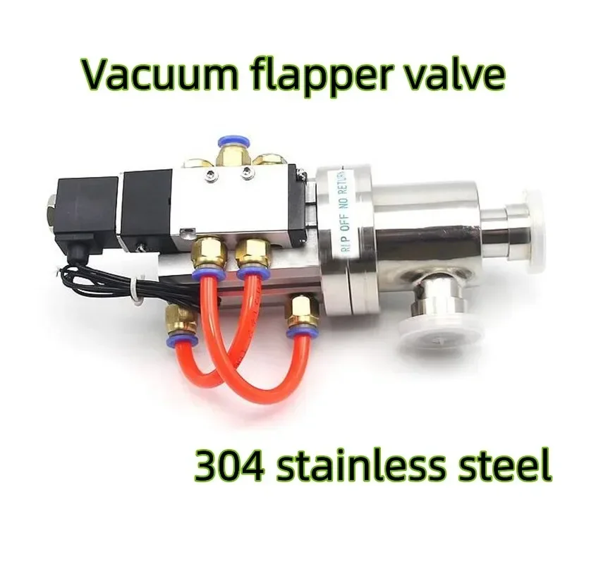 304 stainless steel vacuum baffle valve, fast loading baffle valve, L-shaped KF right angle baffle valve, KF16 KF25 KF40 KF50