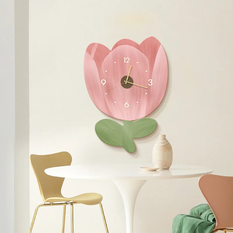 30cm Flowers Creative Wall Clock Silent Quartz Clock 3D Fashion Modern Simplicity Artistic Home Living Room Decoration Sunflower