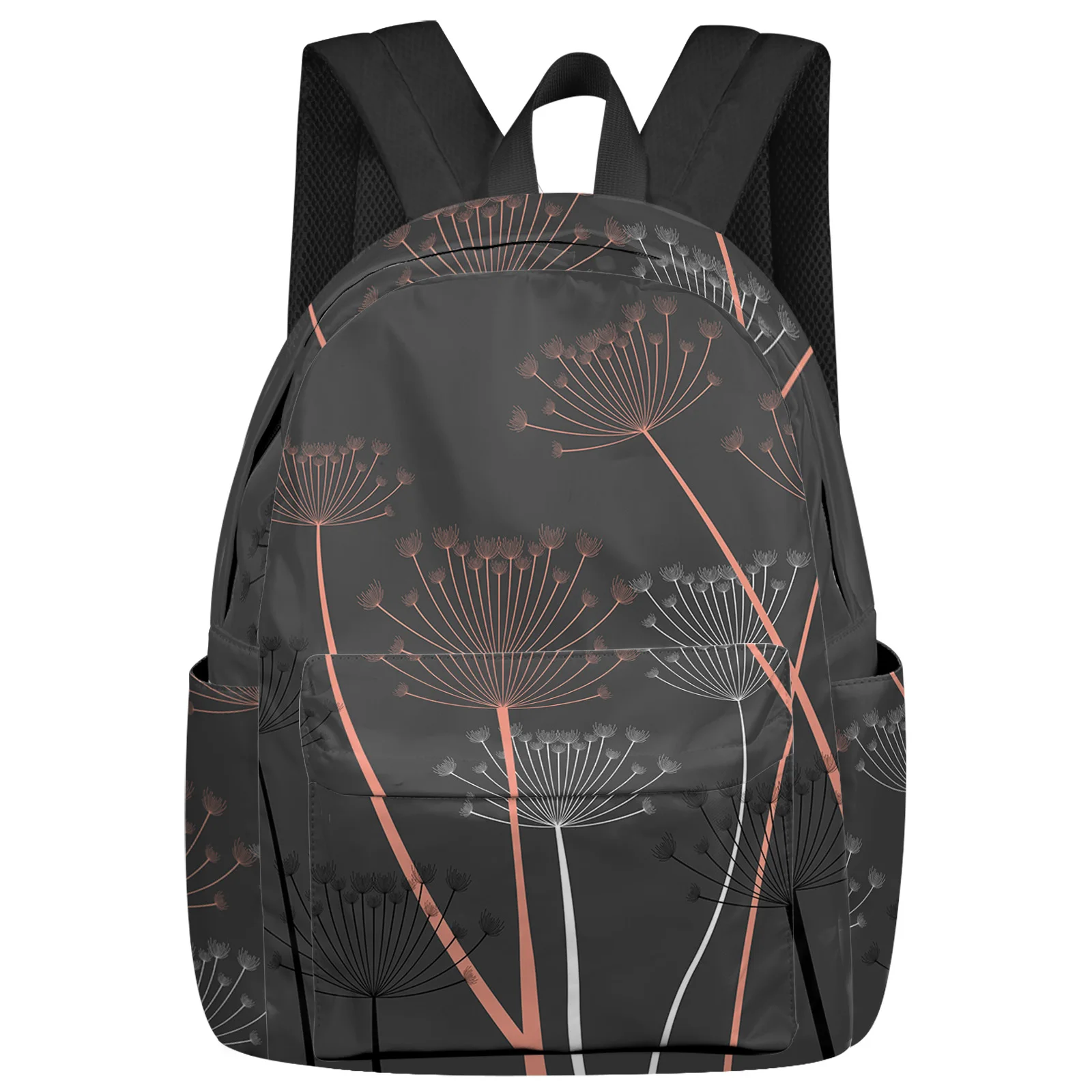 Pink Color Silhouette Dandelion Backpack School Bags for Teenagers Girls Students Laptop Bag Women's Casual Travel Backpack