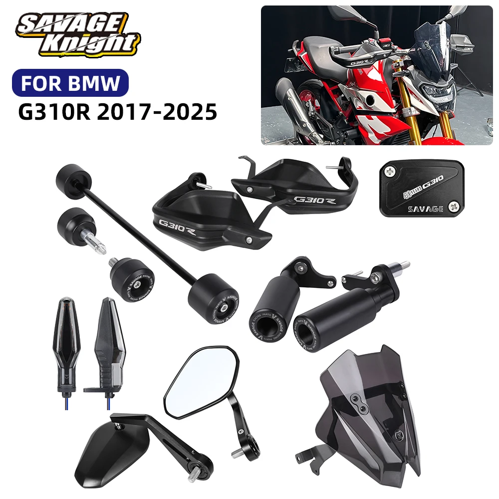 

2025 G310R For BMW G 310R 2017-2024 Motorcycle Accessories Handguard Windshield Axle Fork Wheel Slider Frame Crash Slider Mirror
