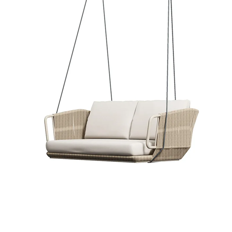 

Outdoor balcony indoor hanging blue chair, double swing