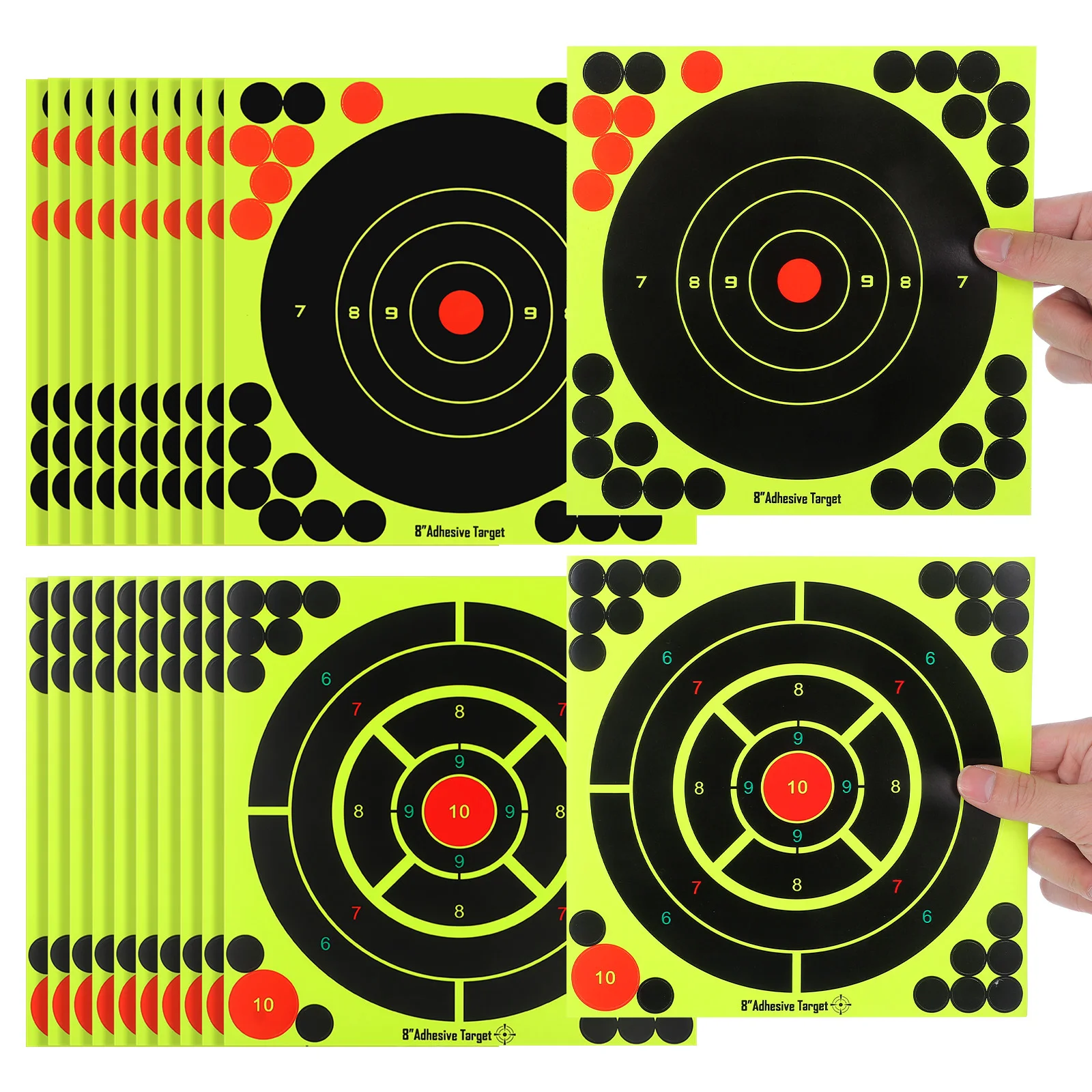 30 قطعة أهداف رش ذاتية اللصق للرماية سطح ألوان زاهية أهداف ورقية للممارسة الداخلية والخارجية #1