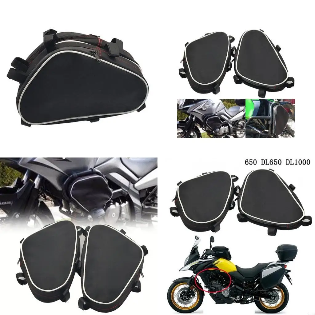 

2 шт. пылезащитный чехол для хранения инструментов, простая установка, рама мотоцикла, водонепроницаемая сумка для DL650, сумки