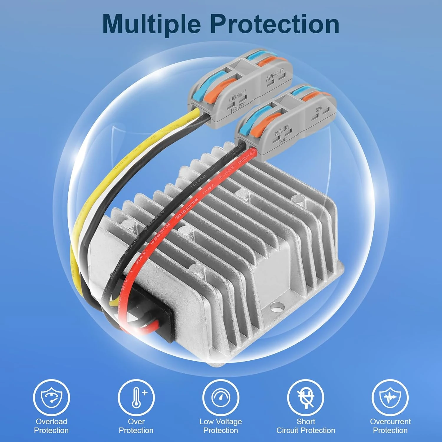 18 V auf 12 V Abwärtswandler für Makita 18 V Akku-Adapter, Regler mit 30A Sicherung & Kabelanschluss – Detail 3