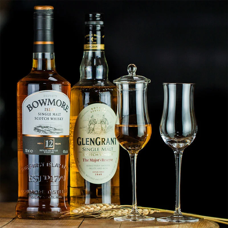 Copa de whisky escocés con tapa para degustación, copa para whisky, coñac, brandy, XO, Chivas, copa tulipán para sommelier y degustador de vinos