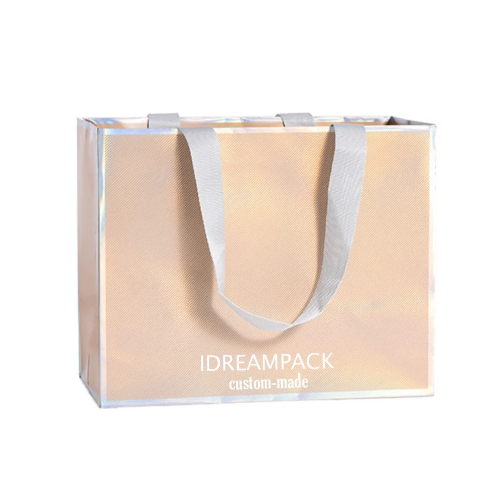 Premium Ribbon Handle Gift Bags | idreampack Custom Euro Tote Shopping Bags