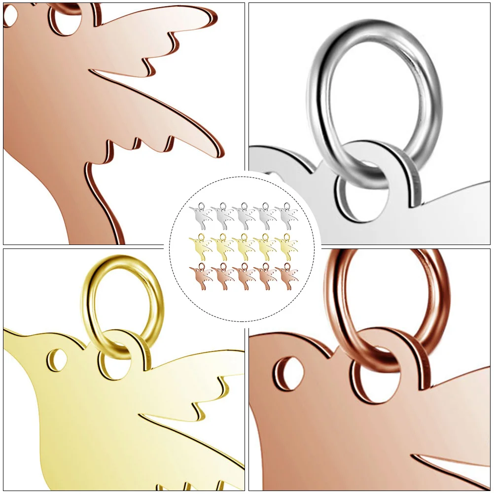 

15Pcs Bird Charm Pendants for Jewelry Making DIY Craft Kits Ornament Supplies Necklace Bracelet Earring Decoration Gift Idea