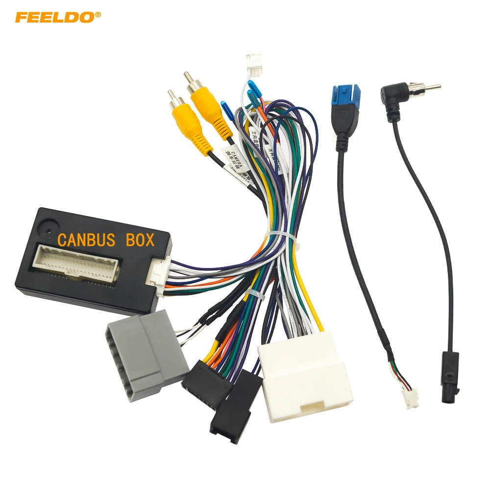 

FEELDO Car 16pin Power Cord Wiring Harness Adapter With Canbus For Dodge Journey/Fait Freemont/Chrysler 300C Installation Head