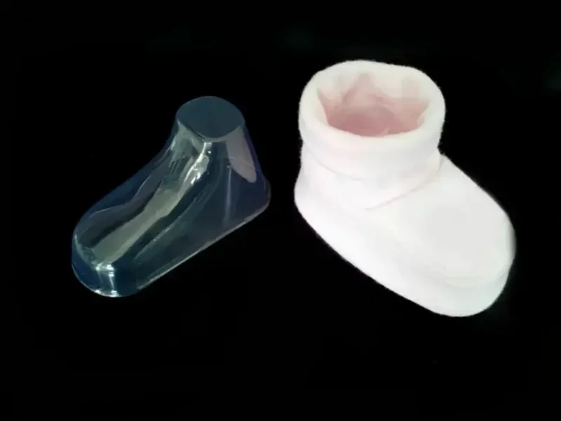 20 Pcs Transparent PVC Clear Plastic Baby Booties Shoes Display Model Baby Socks Showcase Wholesale