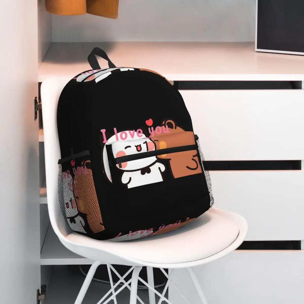 Bear And Panda Bubu Dudu Balloon Backpack Daypack Large Capacity Kids BookBag School Bag Shoulder Bags for Men Women