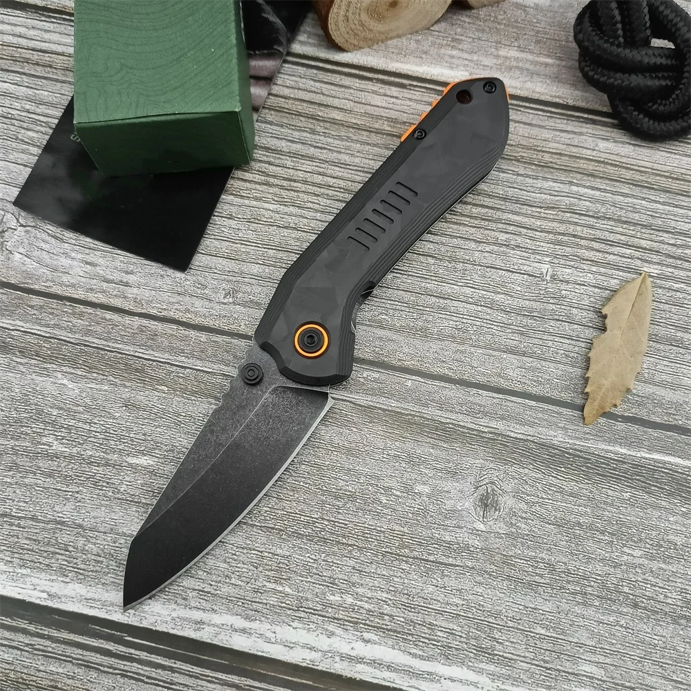 High Quality 6280 Folding Pocket Knife 8Cr13Mov Blade Carbon Fiber Handle Outdoor EDC Camping Hiking Survival Cutting Tool