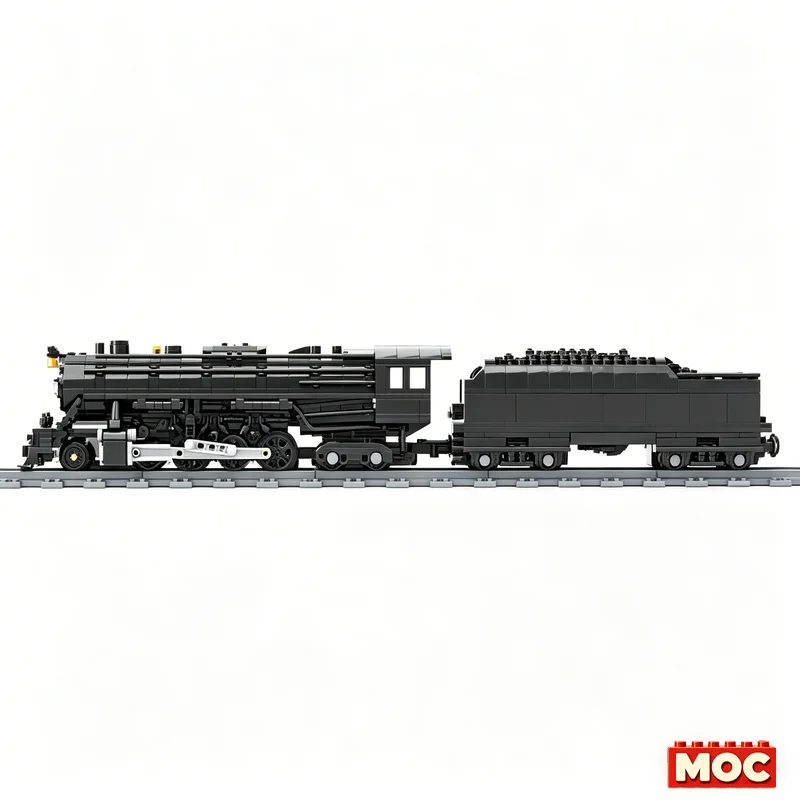 1491Pcs American Steam Locomotive 4-6-4 Custom Building Blocks Classic Train Model Educational Assembly Toy Collectors Xmas Gift