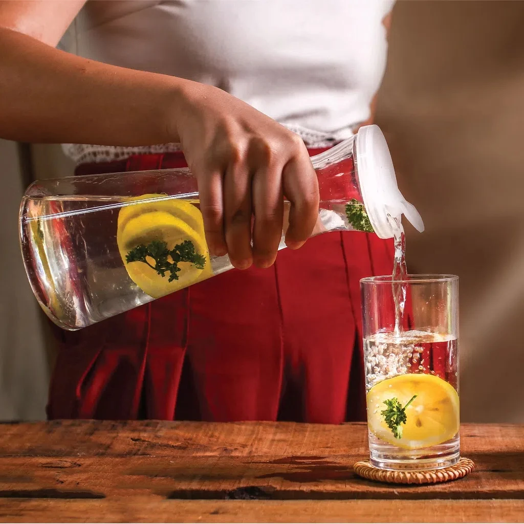 

Household Transparent Juice Bottles 1/1.5L Leak-Proof Juice Bottle With Lid Plastic Large-Capacity Beverage Bottle Kitchenware