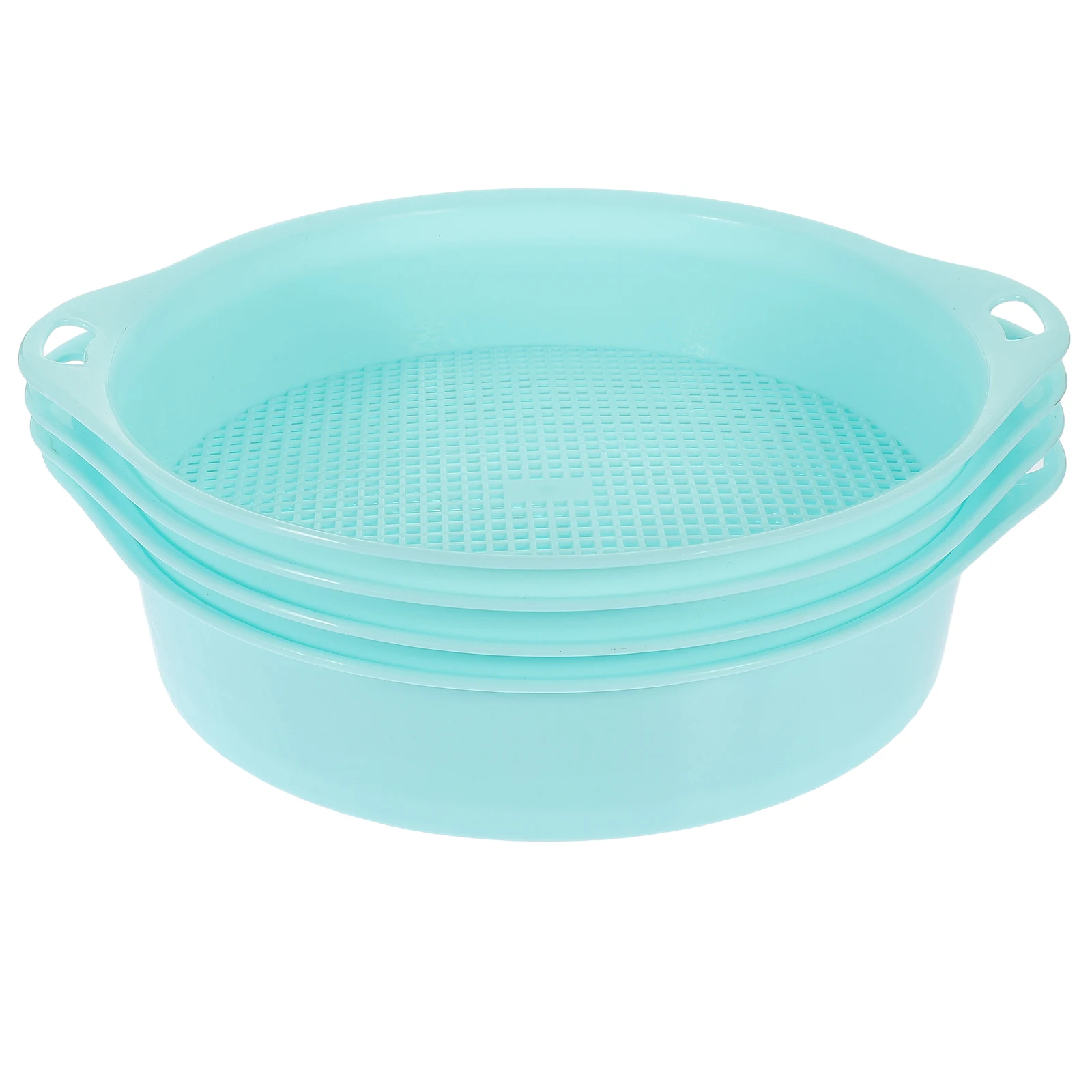 

4 шт. пластиковое садовое сито специальный дизайн легкий легкий с удобной ручкой балкон мини садовое сито для почвы инструмент садовые аксессуары