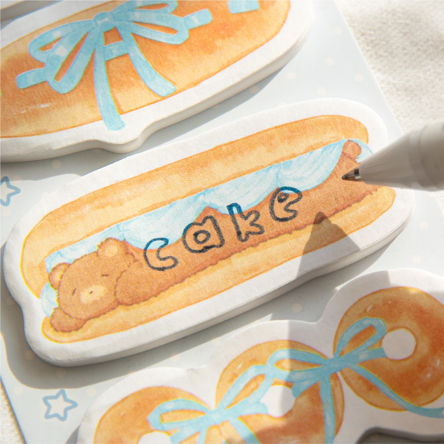 120pcs Cream Bakery Series Kawaii Food Desserts Message Convenience Sticker DIY Diary Scrapbook Cute Student Stationery