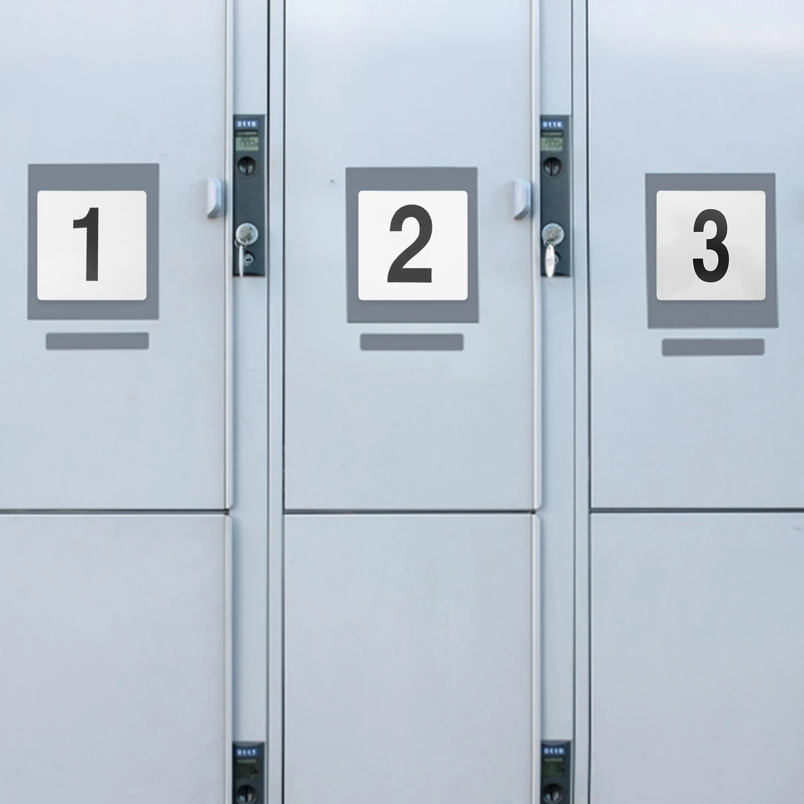 

1 Set 1 50 Pocket Plastic Number Cards Table Seat Tags Double Sided Wedding Restaurant Event Door Locker Gym Storage Reusable