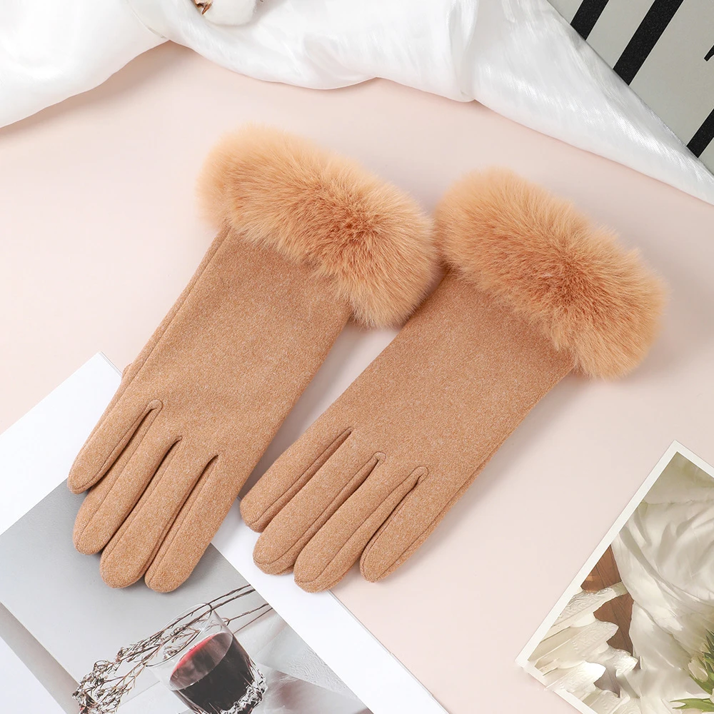 New Touchable Screen Winter Gloves Warm Full Finger Driving Mittens Windproof Cold Proof Gloves Unisex