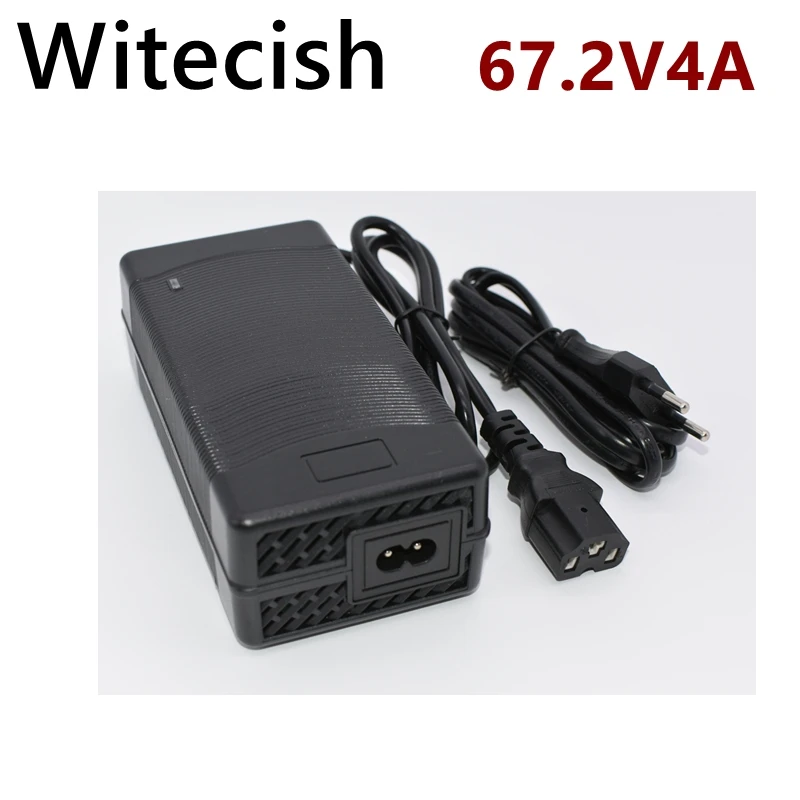 16S 60V 4A Lithium ion Charger 60 Volt Battery Chargers GX16 XLR XT60 IEC Connector With Fan