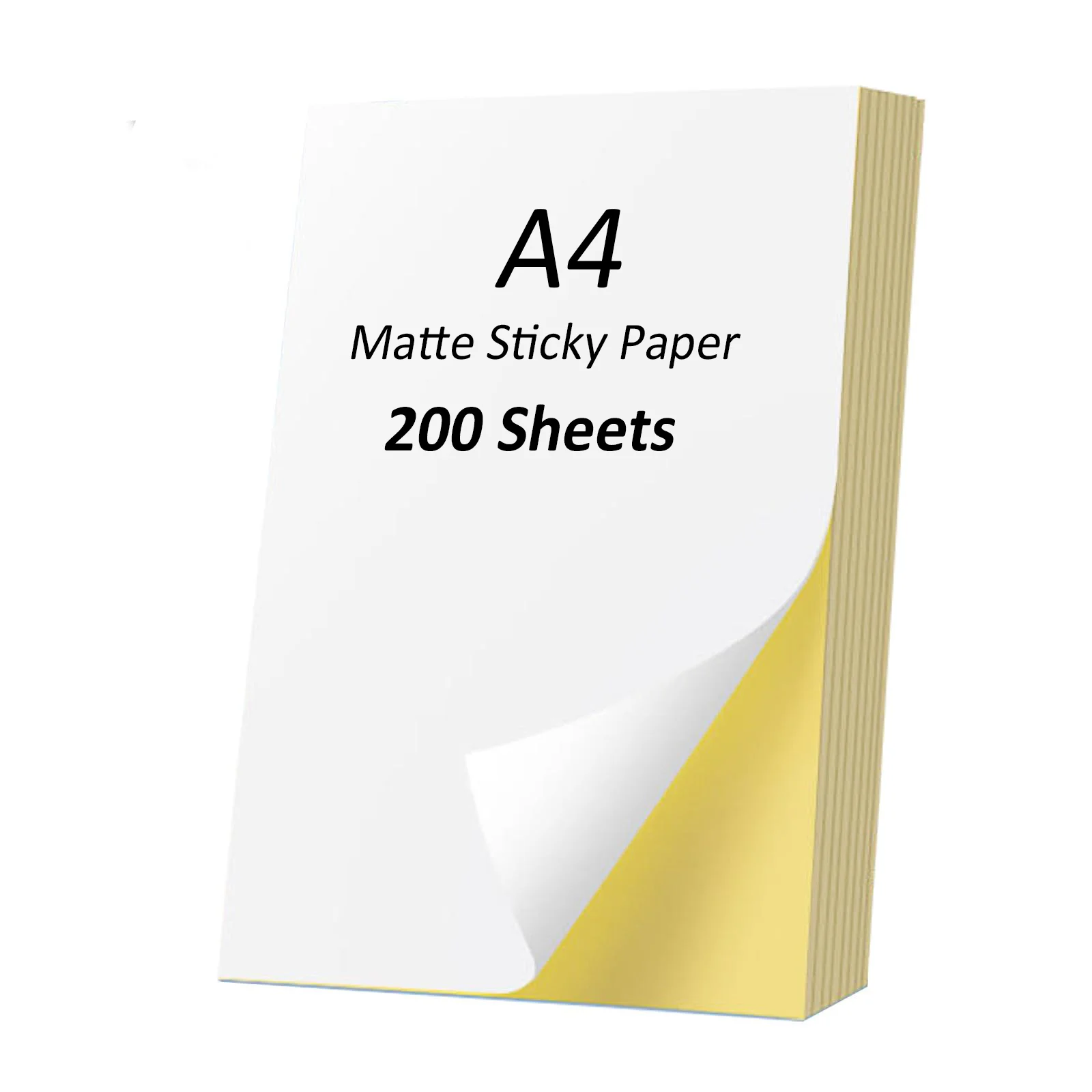 Papier A4 samoprzylepna matowa biała etykieta samoprzylepna do drukarki laserowej atramentowej łatwe odklejanie arkusze naklejek do druku naklejka 200-100