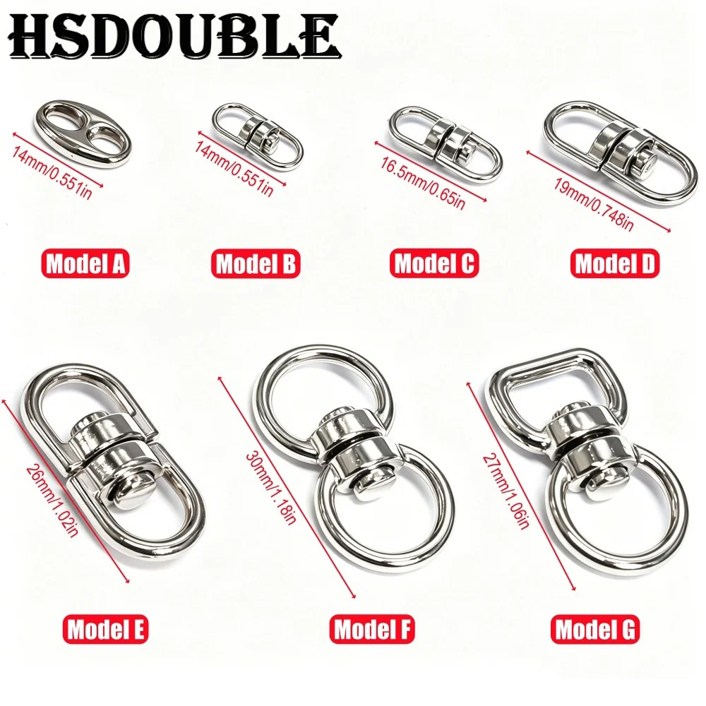 10-200Pcs Metal Swivel Hook Clasp Key Chains Keyrings Connectors For Keychains Lanyards Paracord Handbag DIY Bag Accessories