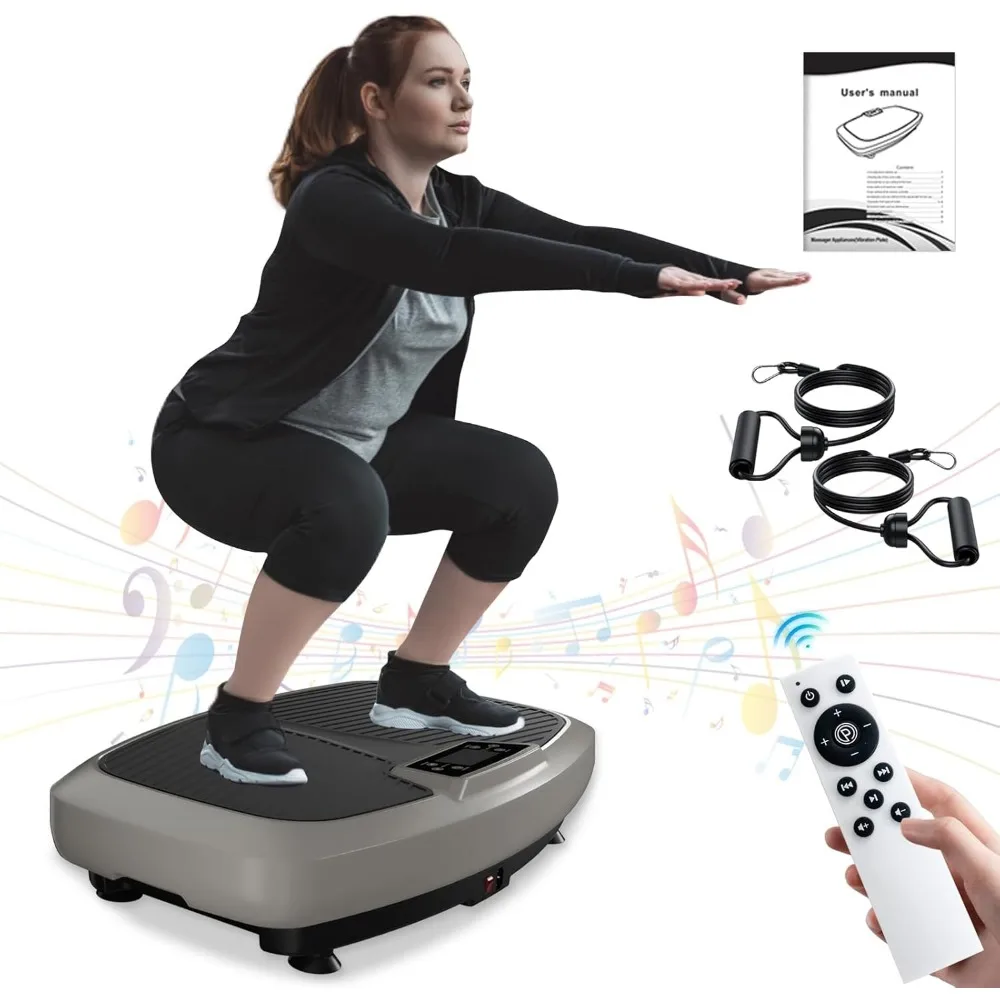 Whole Body Vibrating Platform Fitness Machine with Bluetooth Speaker, Home Fitness Equipment for Weight Loss & Shaping (Jumbal)