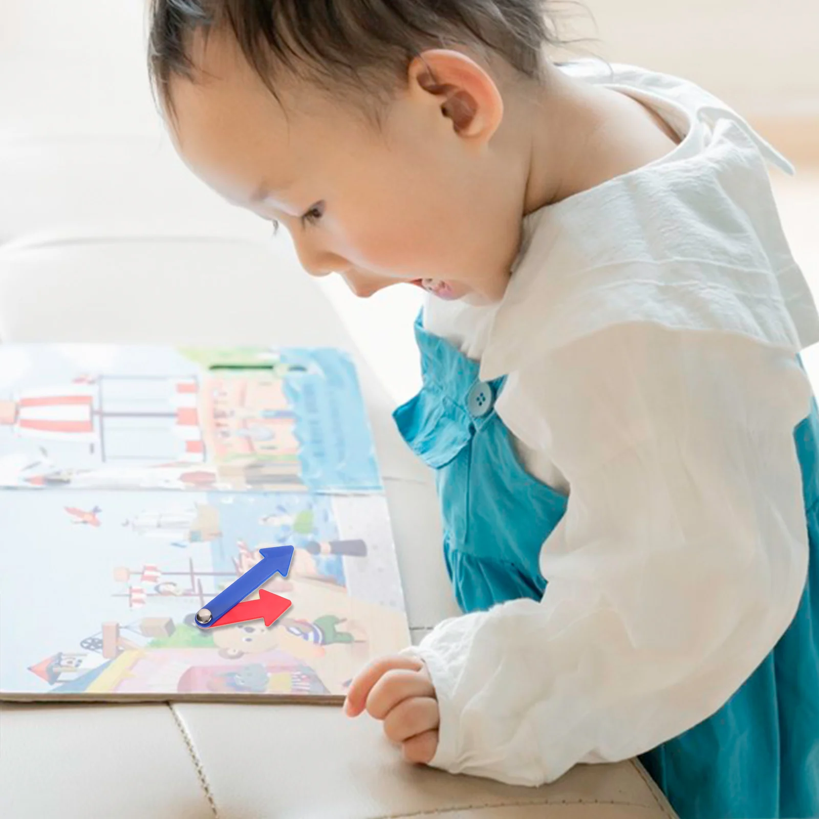10 juegos de reloj educativo giratorio de mano de plástico rojo para contar niños piezas de mano accesorios de aprendizaje