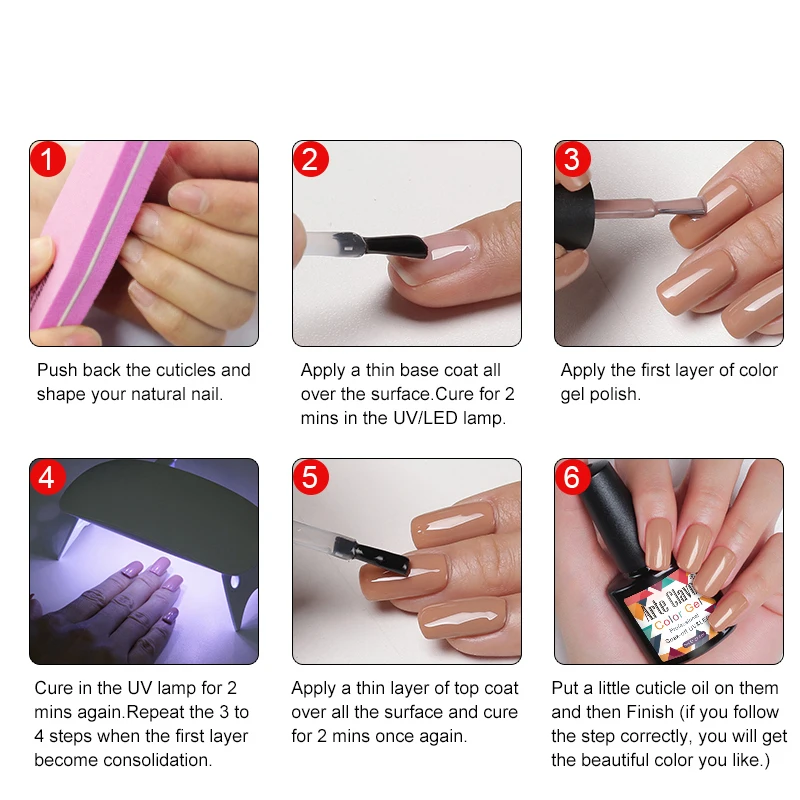 Arte Clavo 10 قطعة/المجموعة عارية الوردي اللون هلام مسمار مجموعة طلاء الأظافر شبه دائم الأشعة فوق البنفسجية هلام الورنيش نقع قبالة طلاء الأظافر تحتاج قاعدة معطف فوقي #6