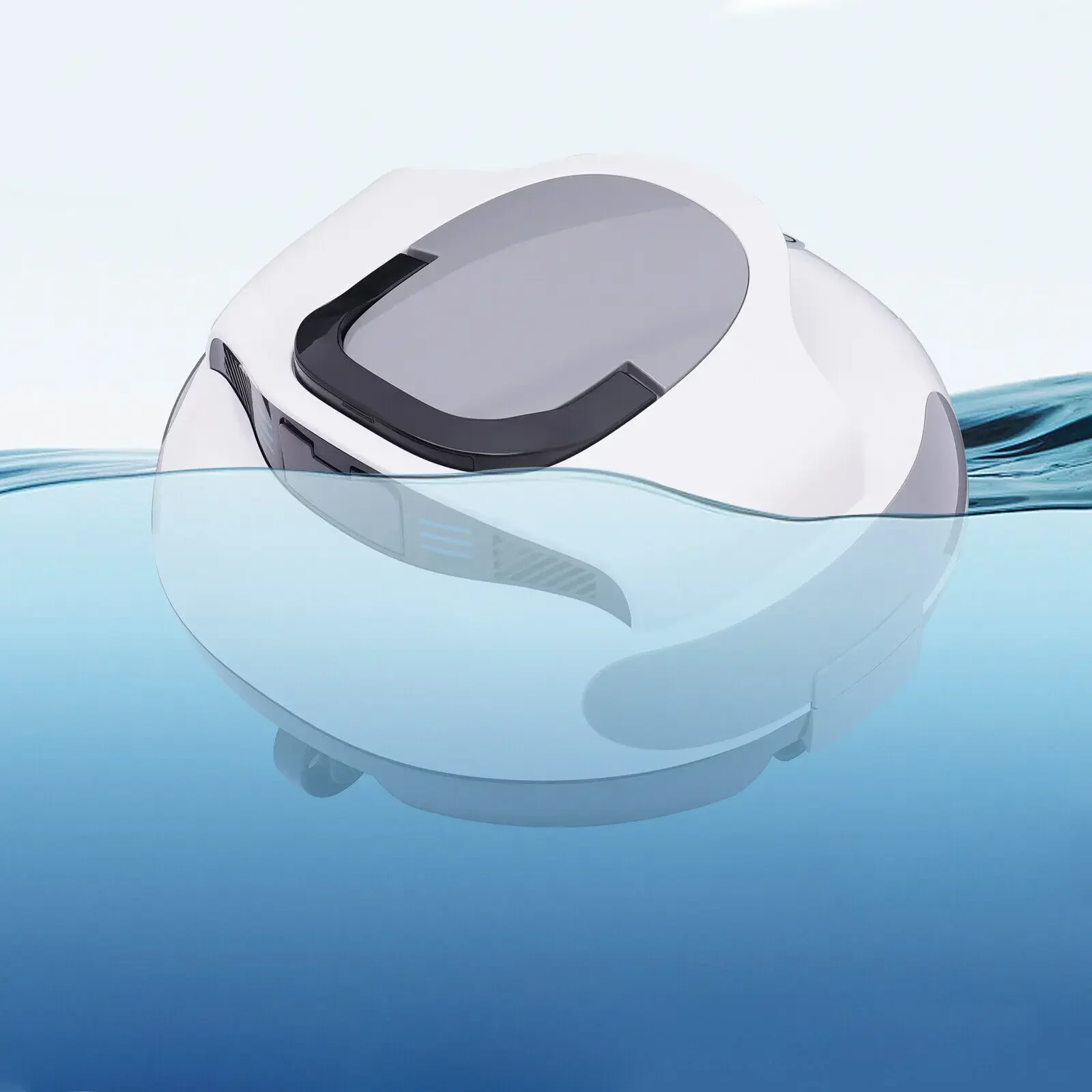 منظف حمام السباحة الآلي اللاسلكي، مكنسة كهربائية أوتوماتيكية لحمامات السباحة الداخلية فوق الأرض، وقت تشغيل 75 دقيقة، بطارية 5000 مللي أمبير في الساعة