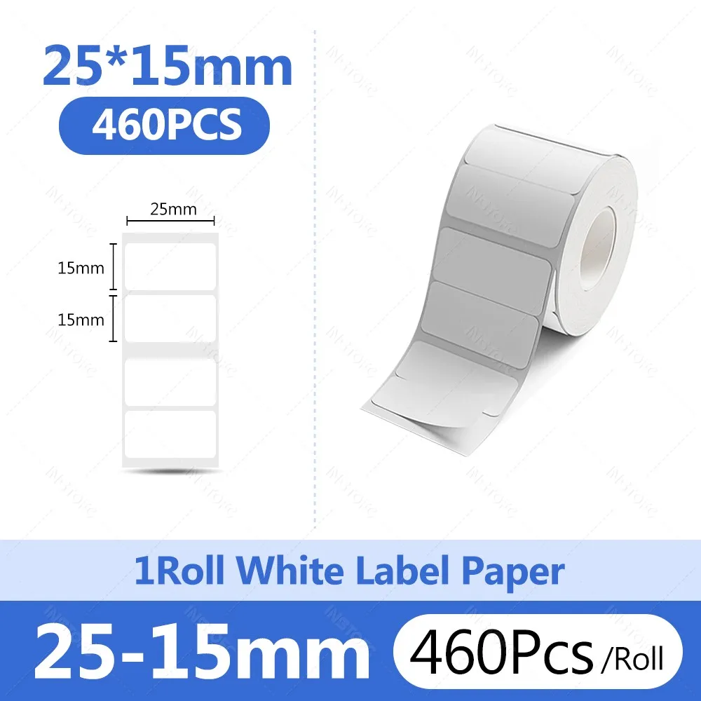 Niimbot B21/B1/B31 Thermisch Label Sticker Papier Rond Wit 20-50mm Breedte Kleding Tag Commodity Prijs Voedsel Zelfklevend