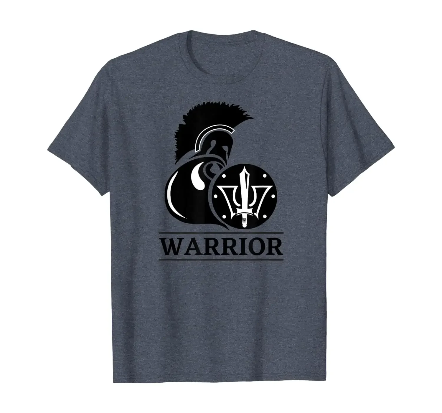 Spartan Warrior Trident Shield T Shirt. Short Sleeve 100% Cotton Casual T-shirts Loose Top Size S-3XL