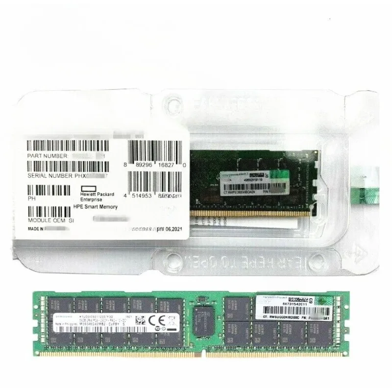 NEW For H-P P06035-B21 P11446-0A1 HPE 2RX4 64GB DDR4 PC4-3200AA RDIMM ECC Server Memory