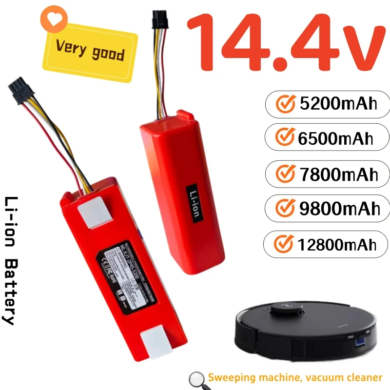 Brand‑New 14.4V 5200-12800mAh Lithium‑ion Battery Pack Replaceable Spare Battery For Vacuum Cleaner S50 S51 S60