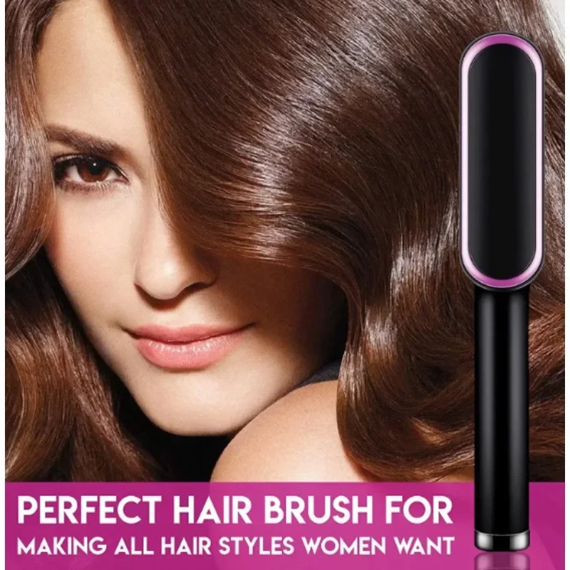 Mini Hair Straightener Hot Comb Trending Customized Hair Styling Tool Hair Brush Straightener Comb