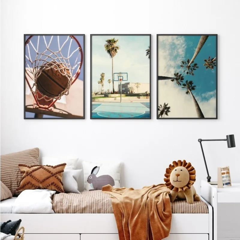 3PCS Basketball Wall Art，Sports Poster，Teen Room Decor, Canvas Print Posters, Suitable for Wall Room Decoration