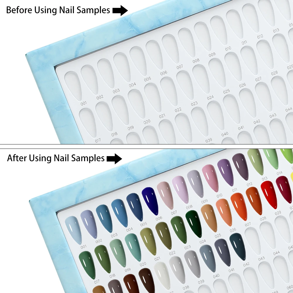 كتاب مخطط ألوان جلدي فاخر 320 لونًا من درجة صالونات التجميل وقوالب فن الأظافر، كتالوج تصميم مانيكير لصالون الأظافر