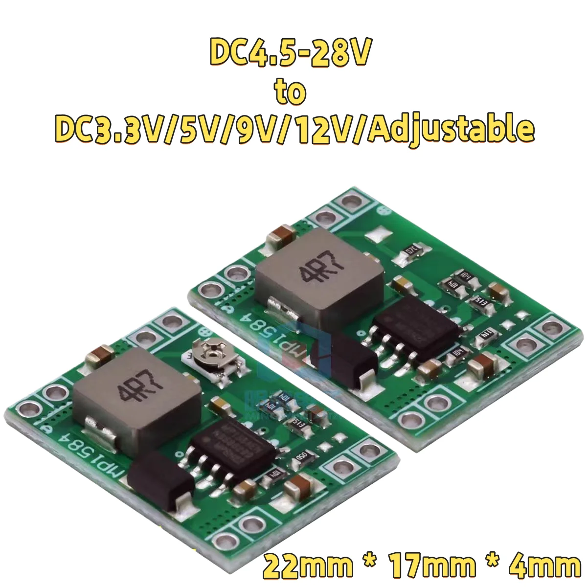 5Pcs/Lot Mp1584En Dc4.5V-28V to Dc3.3V/5V/9V/12V Step-Down Power Module 3A Adjustable Step-Down Module Small Size