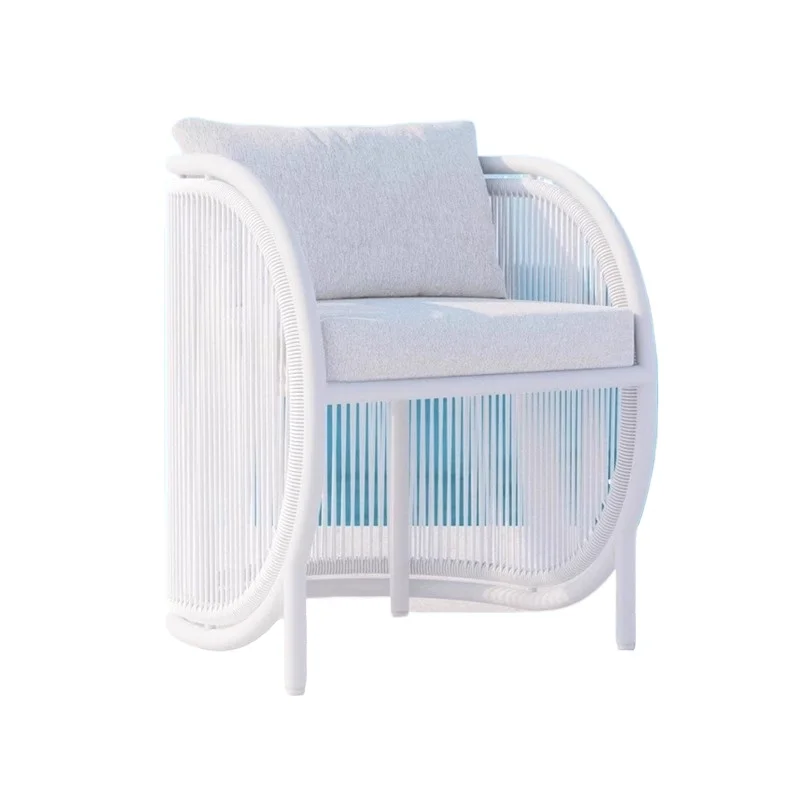 

Nordic outdoor rattan sofa, open-air sunscreen rattan furniture combination terrace villa outdoor tables and chairs