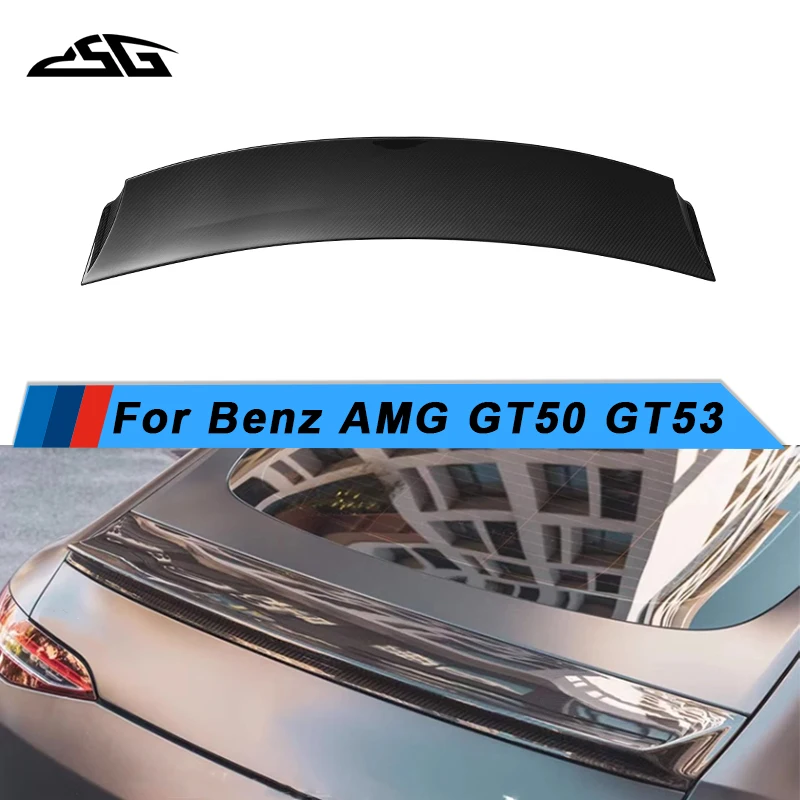 

Real Carbon Fiber Rear Spoiler Wing For Mercedes Benz AMG GT50 GT53 Car Rear Trunk Lid Tail Fins Upgrade