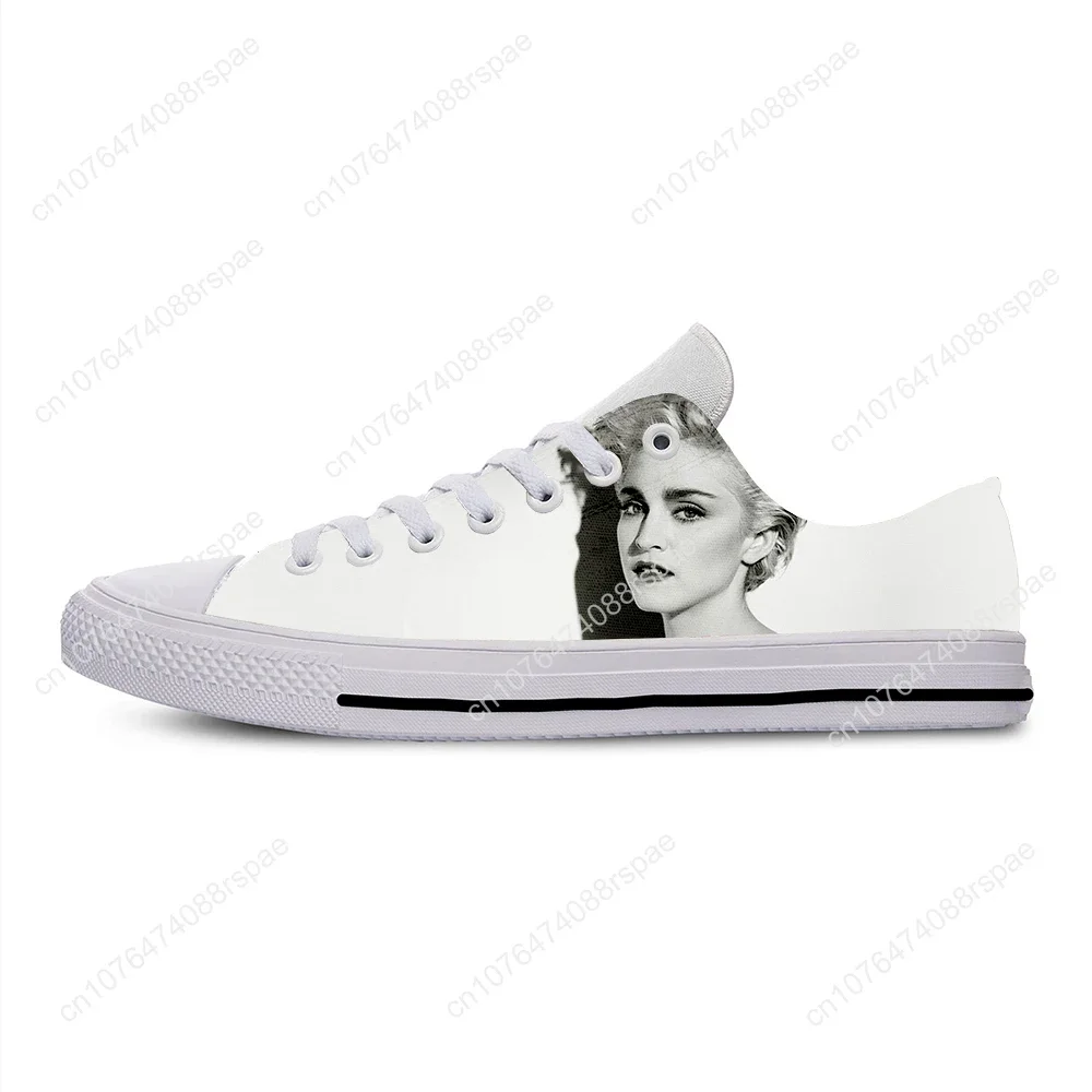 Hete Zomer Mode Madonna Muziek Popzangeres Schattige Grappige Lage Top Casual Schoenen Mannen Vrouwen Nieuwste Sneakers Klassieke Boardschoenen