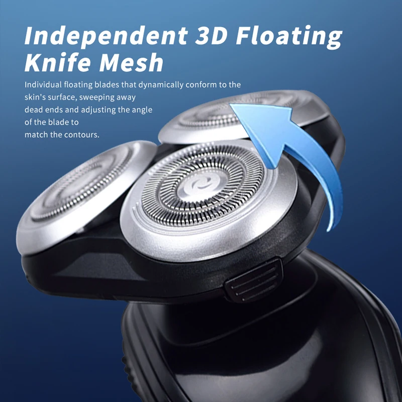 WAIKIL professional men's electric shaver beard and sideburns trimmer USB rechargeable high-power men's shaving machine razor