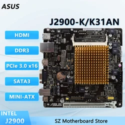 ASUS J2900-K/K31AN J2900 Motherboard Onboard CPU Support PCIE 2.0 SATA 3.0Gb/s VGA USB 2.0 Mini-ITX