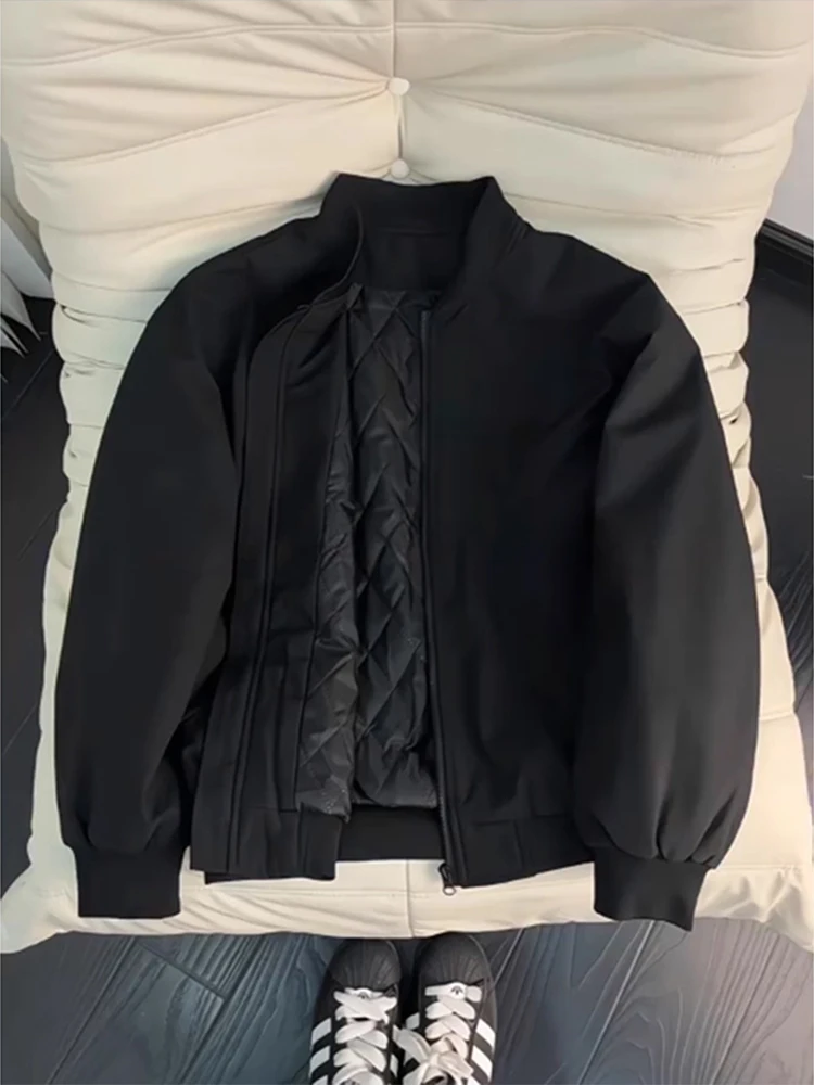 

Мужская хлопковая куртка для пилота Cleanfit, американская бейсбольная одежда в стиле ретро, теплая зимняя модная молодежная куртка-стойка на молнии