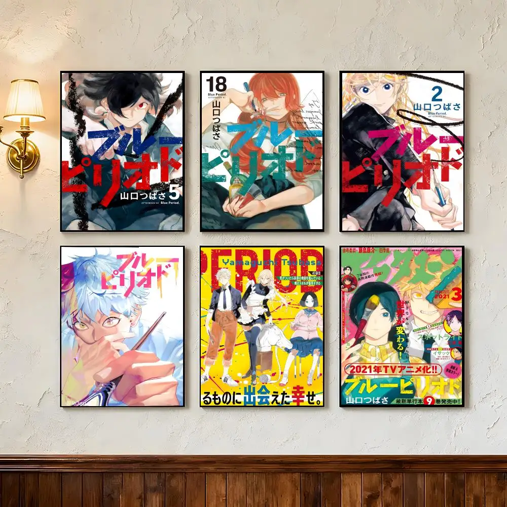Manga Blue Period Poster Wall Art Poster Prints Home Wall Decor Gift for Living Room, Bedroom Bar & Parlor