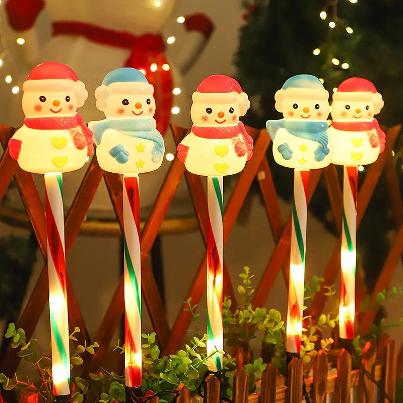 Outdoor Solar Christmas Decoration Light LED Santa Claus Snowman Lawn Lamps for Camping Yard Patch Country House Xmas Decoration