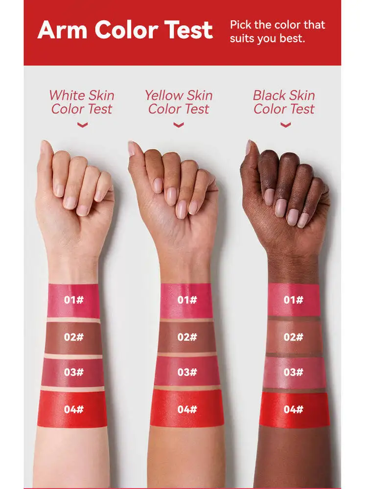 MLSMILE Nieprzywierający Pisak do Ust w Kształcie Kubka, Trwały, Łatwy w Aplikacji, Matowy Ołówek do Konturowania Ust, Wodoodporny Zestaw 4 sztuk, Nowość 2025