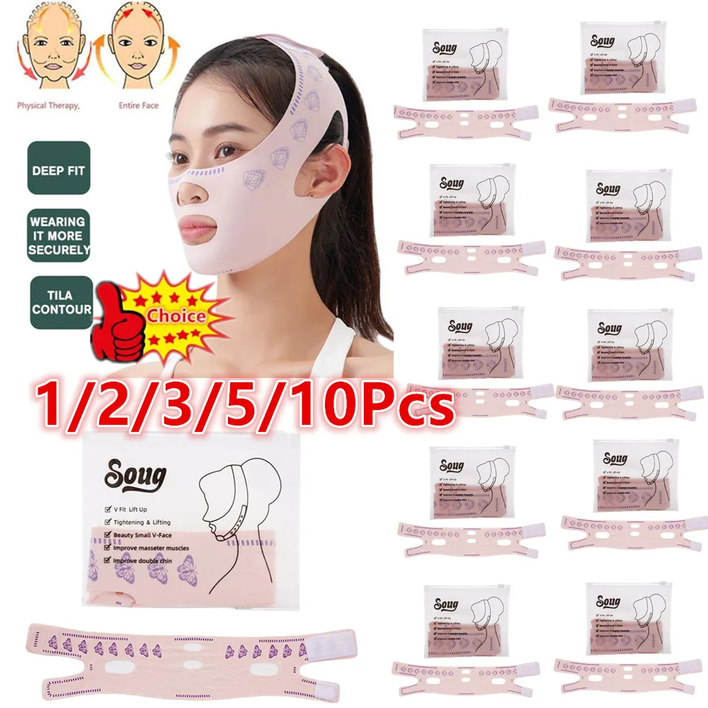 이중 데크 얼굴 슬리밍 밴드 얼굴 리프팅 벨트 스트랩 도구 이중 슬리밍 마스크 얼굴 턱 V 라인 타이트너