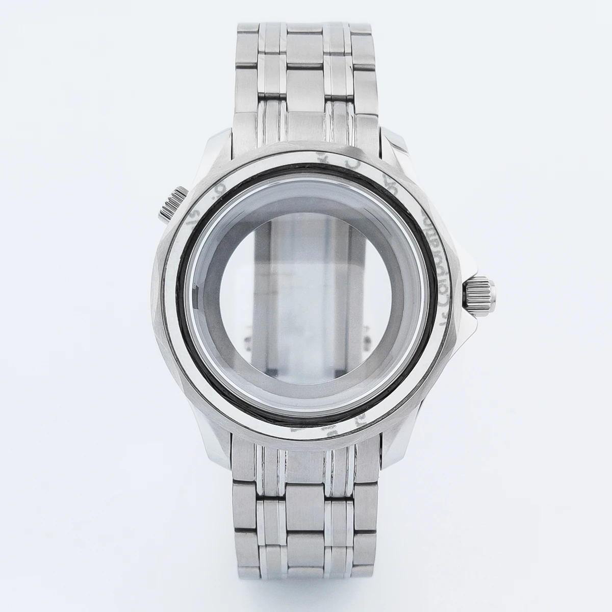 CORGEUT 41 mm silbernes Uhrengehäuse, Saphirglas, passend für NH35 NH36 NH34 Uhrwerk